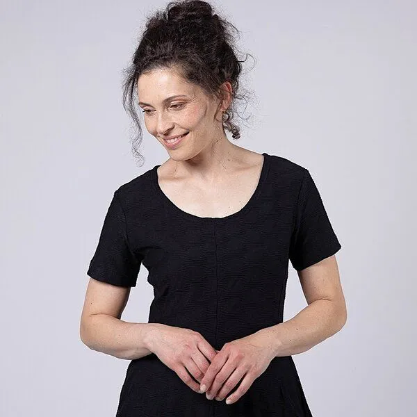 CON_STANT CON_STANT Ballonkleid mit Taschen 100% Baumwolle (kbA), Schwarz, – Produktbild 2 von 3
