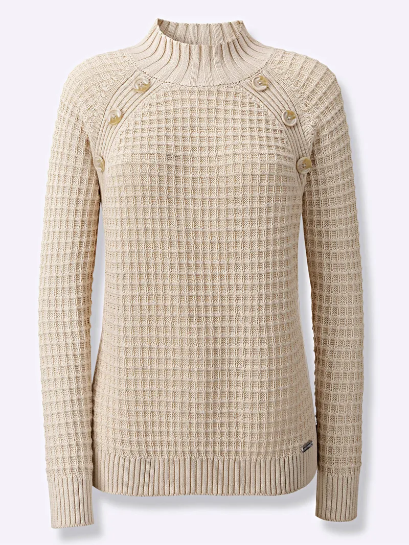 Witt Stehkragenpullover elfenbein, Elfenbein, – Produktbild 1 von 2
