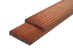 woodstore24 Kempas Terrassendielen, grob / fein gehobelt, 35 x 145 mm in der Länge: 2,74 m – Produktbild 1 von 1