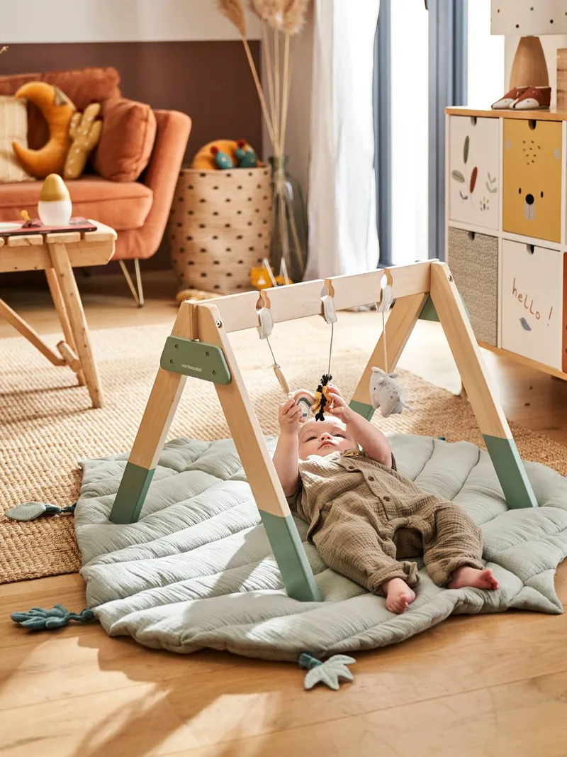 Vertbaudet Vertbaudet Baby Spielbogen aus Holz FSC®, Gelb, – Produktbild 1 von 4