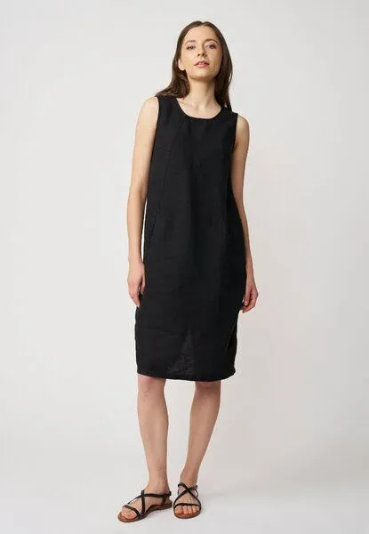 LANA Organic LANA Organic Leinenkleid für Damen, Modell Carena, Schwarz, – Produktbild 1 von 4