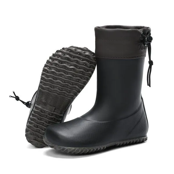SAGUARO SAGUARO Gummistiefel Barfußschuhe vegan Winter Regen Stiefel Naturkautschuk gefüttert, Schwarz kids, – Produktbild 1 von 4