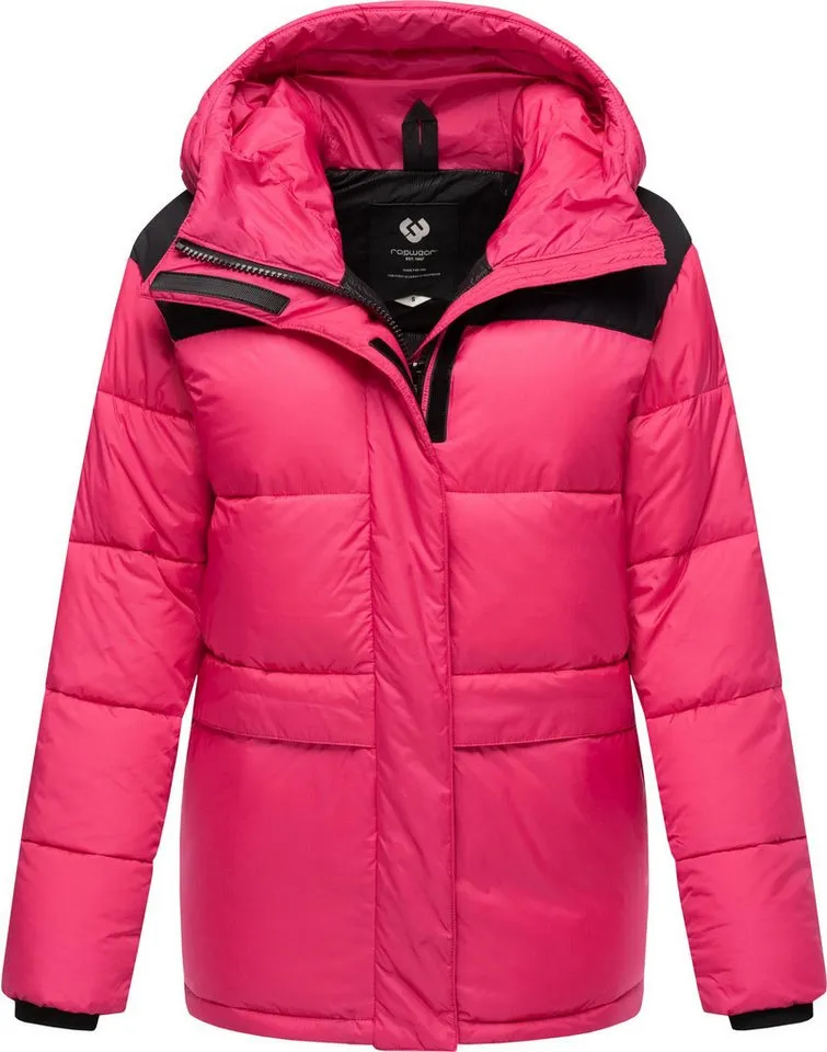 ragwear ragwear Anorak Wikesh stylische Winter Steppjacke mit Colourblocking, Rosa, – Produktbild 2 von 5