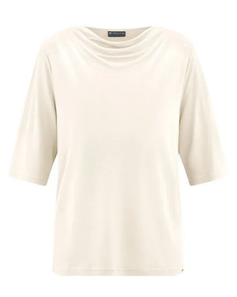 HempAge HempAge Wasserfallshirt 100% Lyocell (auf Hanf-Basis), White (weiß), – Produktbild 3 von 4