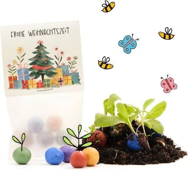 Die Stadtgärtner Die Stadtgärtner 10 x 5 Blumenmurmeln "Frohe Weihnachten" – Produktbild 4 von 4