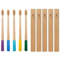 SuperBee SuperBee Bambuszahnbürsten – 5er-Set: Umweltfreundlich, vegan, BPA-frei – Produktbild 1 von 1