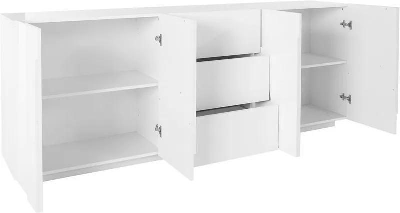Home affaire Sideboard PING, Breite 224 cm, Weiß, – Produktbild 4 von 5