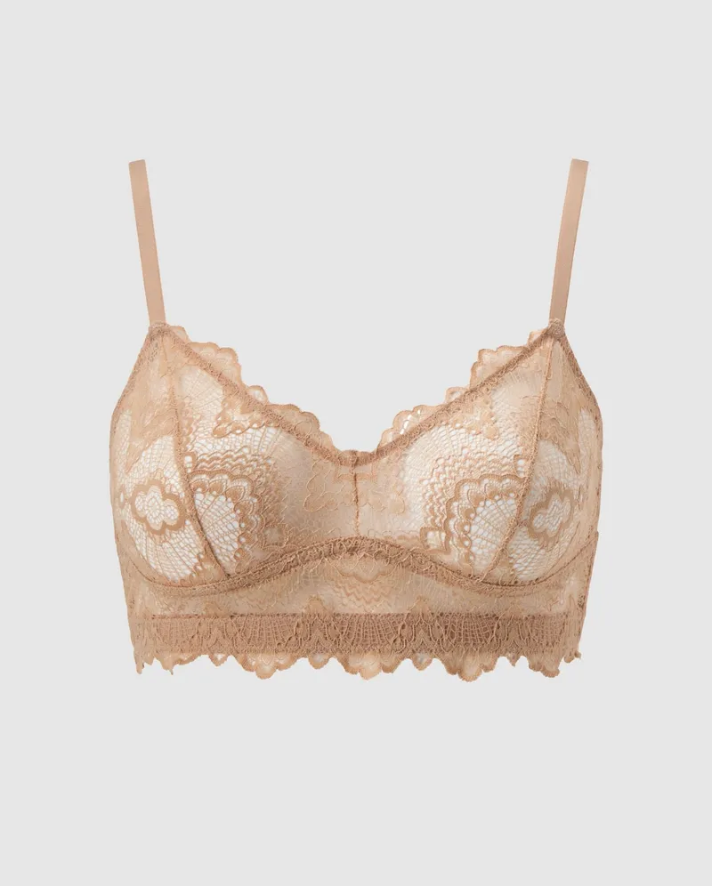 Understatement Understatement Damen vegan Balconette Spitze Warm Beige, Beige, – Produktbild 1 von 2