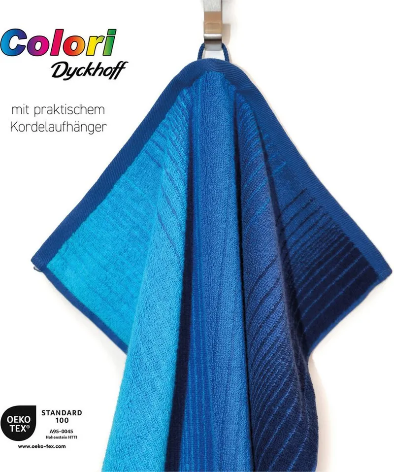 dyckhoff dyckhoff Handtücher Colori, Walkfrottee (1-St), mit Farbverlauf, Blau, – Produktbild 3 von 5