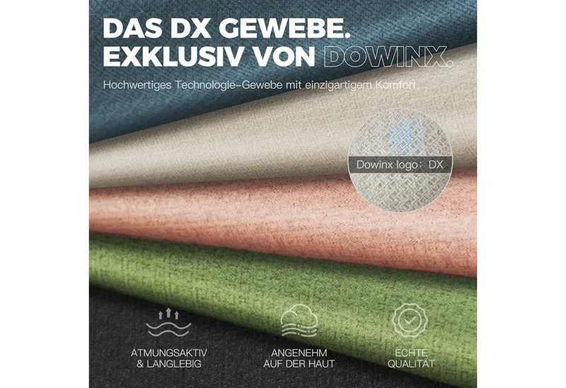 Dowinx Gaming-Stuhl Stoff mit Taschenfederkissen, Gaming Sessel mit Fußstütze, Ergonomischer Bürostuhl, Beige, – Produktbild 2 von 7