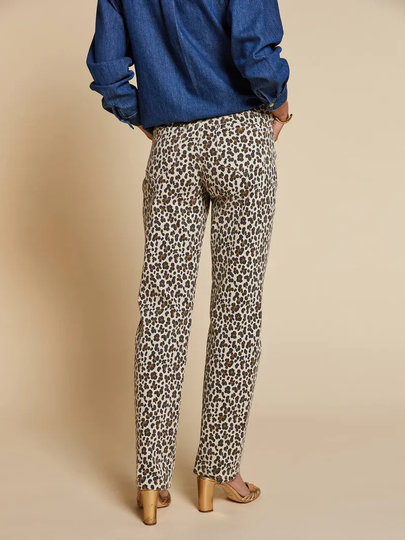Envie De Fraise Gerade Umstandsjeans mit Leo-Print, Wollweiß, – Produktbild 4 von 4