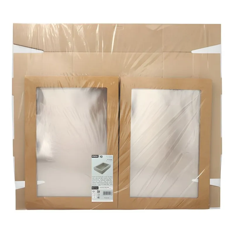 PAPSTAR PAPSTAR Einweggeschirr-Set 50x Transport- & Catering-Kartons Pappe eckig 8 x 25,2 x 35,9 cm braun, Pappe / PET, Braun, – Produktbild 2 von 2