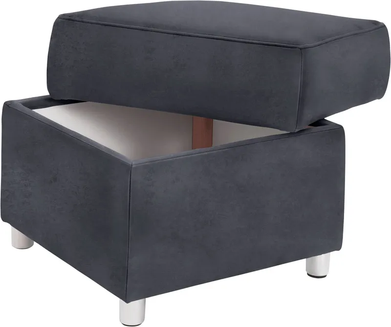 sit&more Hocker Sonoma, mit Stauraumfach, Grau, – Produktbild 1 von 5