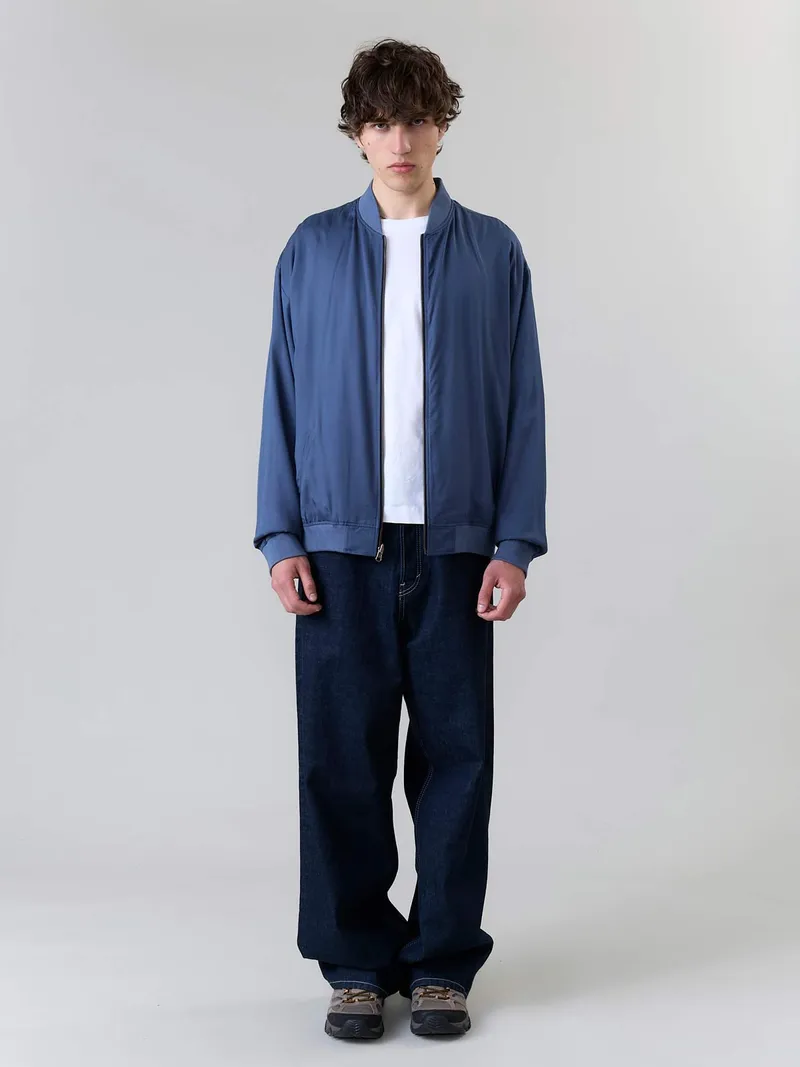Yahmo Yahmo Herren vegan Jacke Bomber Reversible Fred Zen Indigo/Blue, Blau, – Produktbild 1 von 2