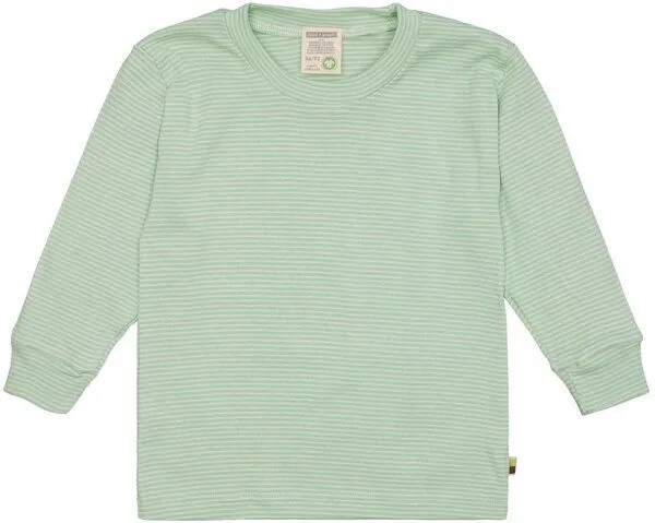 loud + proud loud + proud Babys & Kinder Schlafanzug, Pyjama Streifen aus Feinripp, GOTS-zertifiziert, Pistacchio/grün, – Produktbild 3 von 4