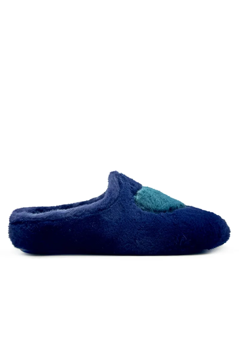 thies thies Damen vegan Hausschuhe Rec Heart Navy, Blau, – Produktbild 1 von 2