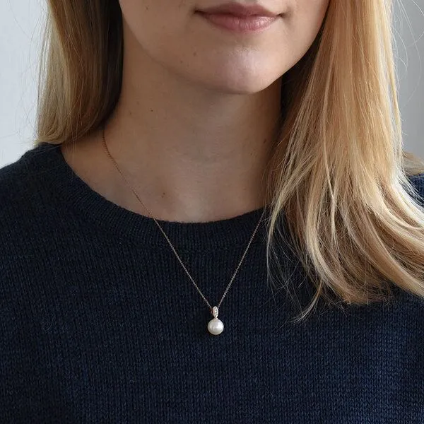 Eppi Eppi Silberner Perlenanhänger mit Diamanten Allaire, Gelb, – Produktbild 4 von 4