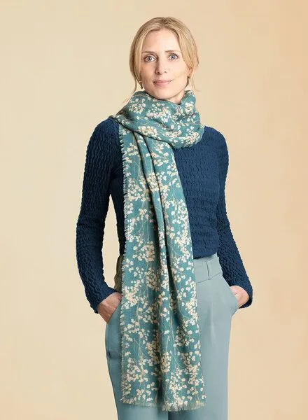 Djian Djian FILIA –Schal aus Merino-Wolle, mulesing-frei, Türkis, – Produktbild 1 von 4