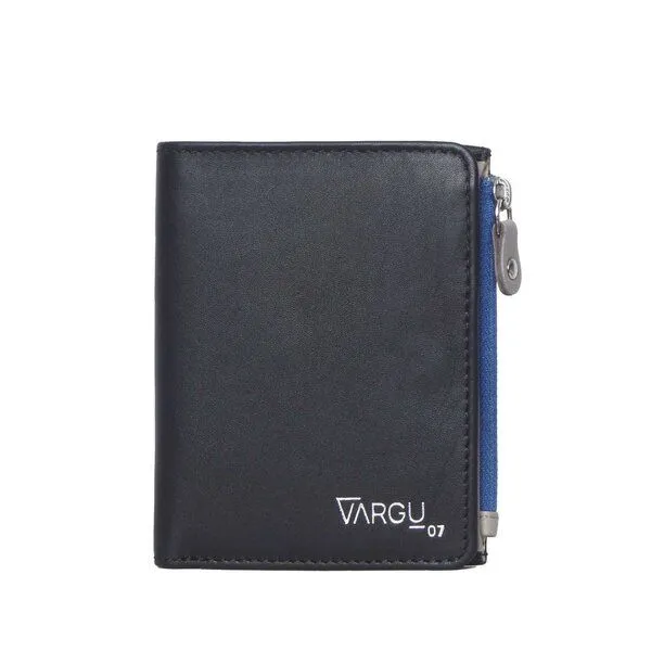 Vargu Vargu Echtleder Geldbörse ADA 1-A, Black - grey, – Produktbild 1 von 4