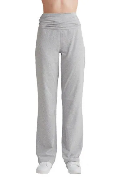 Leela Cotton Leela Cotton Damen Fitnesshose Bio-Baumwolle 1726, Grau-melange, – Produktbild 2 von 4