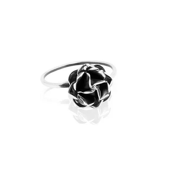 pakilia pakilia Silber Ring Rosenblüte Fair-Trade und handmade, Silver, – Produktbild 8 von 8