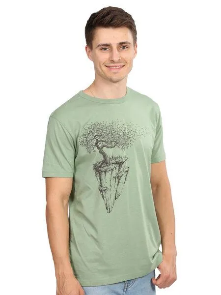 Life-Tree Life-Tree Fairwear Bambus Shirt Men Maple Island, Grün, – Produktbild 2 von 4