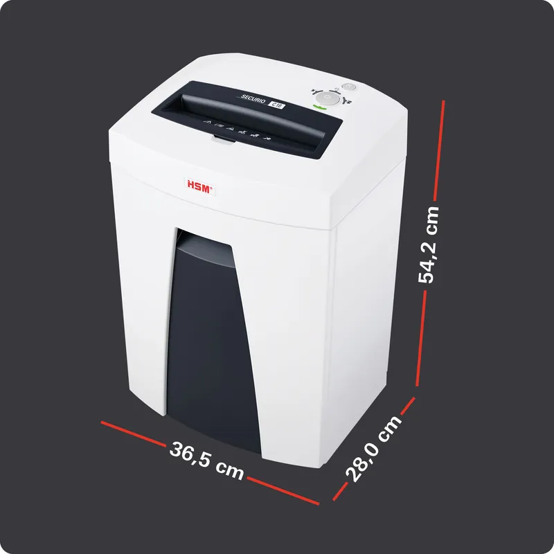 Hsm Hsm Aktenvernichter 'SECURIO C18', Streifenschnitt 3,9 mm, P-2/T-2 – Produktbild 1 von 3