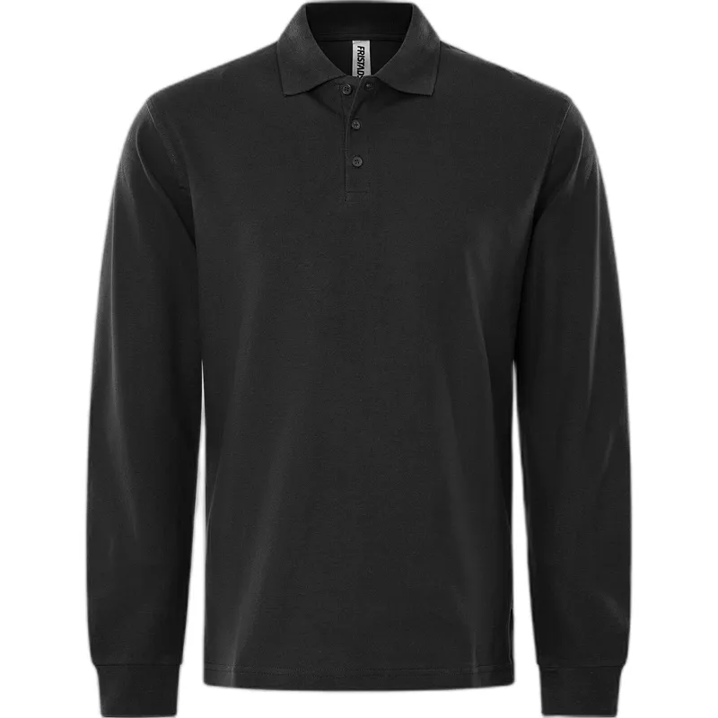 Fristads Langärmeliges Polo-Shirt Fristads 1722 PIQ, Schwarz, – Produktbild 1 von 1