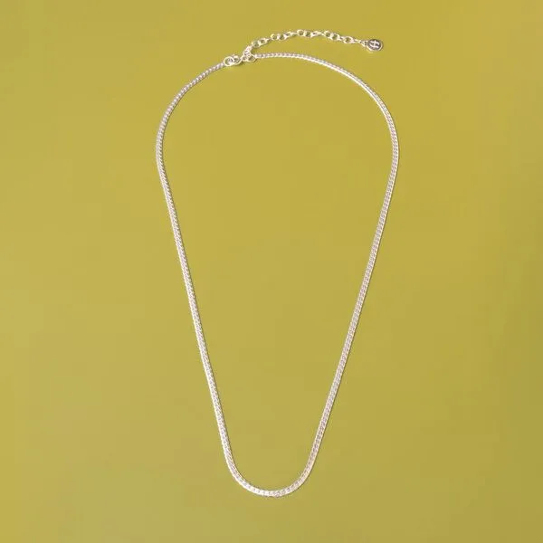 fejn jewelry fejn jewelry Kette flat chain flache Schlangenkette, Silber, – Produktbild 1 von 3