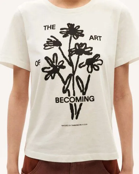 thinking mu thinking mu reguläres T-shirt - Becoming-IDA- aus Bio-Baumwolle, Weiss, – Produktbild 3 von 3