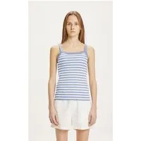 KnowledgeCotton Apparel KnowledgeCotton Apparel Top - ROSE strap top gestreift - mit Bio-Baumwolle, Blau (chambray blue), – Produktbild 1 von 1