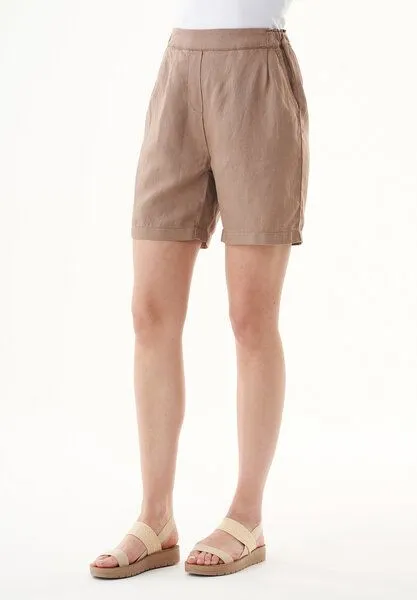 ORGANICATION ORGANICATION Shorts aus TENCEL Lyocell und Leinen, Braun(deep taupe), – Produktbild 3 von 4