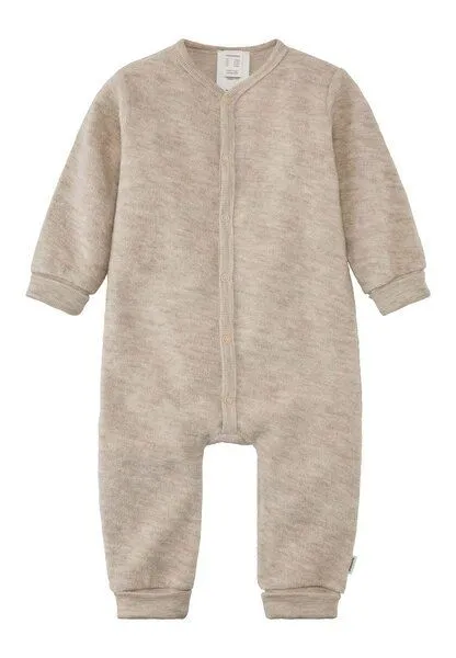 hessnatur hessnatur Wollfrottee Overall aus reiner Bio-Merinowolle, Düne, – Produktbild 2 von 4
