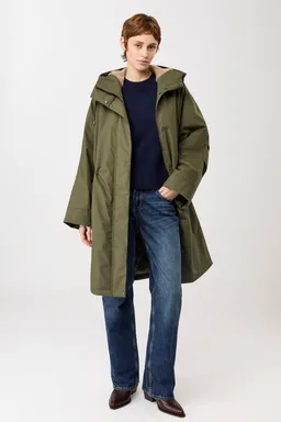 LangerChen LangerChen Damen vegan Parka Long Lightly Padded Olive – Produktbild 1 von 1