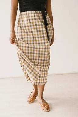 TIRALAHILACHA TIRALAHILACHA Halia midi skirt vichy print – Produktbild 1 von 1