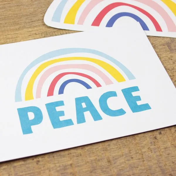 Bow & Hummingbird Bow & Hummingbird Postkarte Peace – Produktbild 2 von 3