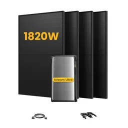 EcoFlow EcoFlow Stream Ultra, All-in-One Speicher für Balkonkraftwerke, mit 4 x 455 Bifaziale Solarmodule, by Powerness - Stream Ultra | 1920Wh / ohne Zubehör / Selbstabholung – Produktbild 1 von 1