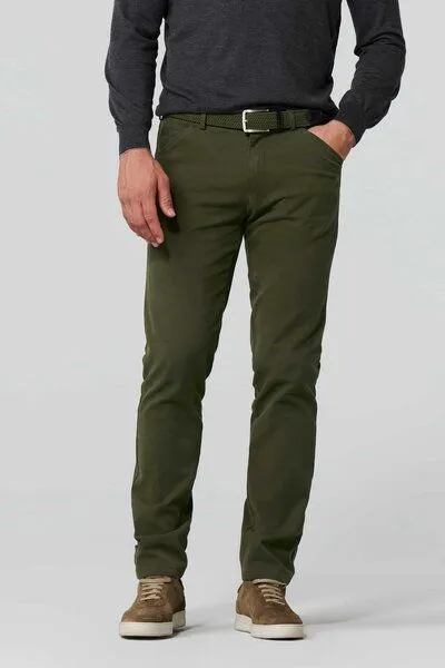 Meyer MEYER Flammé Double-Dyed Baumwoll-Chino, Grün (opal), – Produktbild 1 von 5