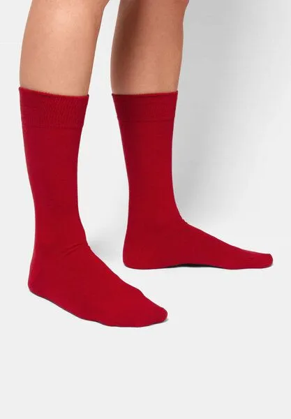 DillySocks DillySocks Socken „One Color Smooth“, Smooth ferrari red, – Produktbild 1 von 4
