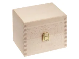 Karteikartenbox aus Holz mit Deckel, DIN A7 – Produktbild 1 von 1