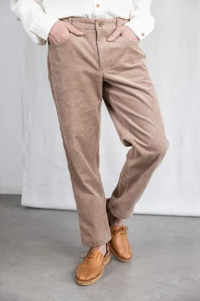 Jyoti - Fair Works Jyoti - Fair Works Bio-Baumwollcord Hose Prakrit, Cappuccino, – Produktbild 2 von 4
