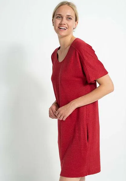 Alma & Lovis Alma & Lovis Tunikakleid aus Hanfjersey | Hemp Tunika, Rot, – Produktbild 2 von 4