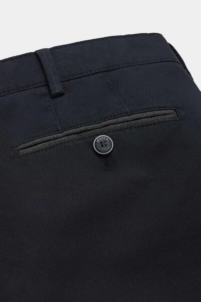 Meyer MEYER Chino im Canvas-Look, Blau (marine), – Produktbild 3 von 8
