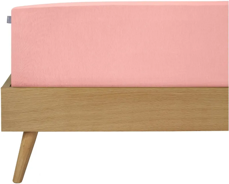 Schiesser Schiesser Spannbettlaken Jessi aus 100% Baumwolle, Jersey, Gummizug: rundum, (1 Stück), für Matratzen bis zu 22 cm Höhe, OEKO-TEX® MADE IN GREEN, Rosa, – Produktbild 2 von 5