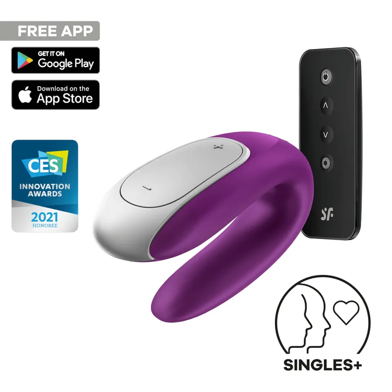 Satisfyer Satisfyer Double Fun Connect App, 9,5 cm, mit Fernbedienung, Rosegold, – Produktbild 1 von 1