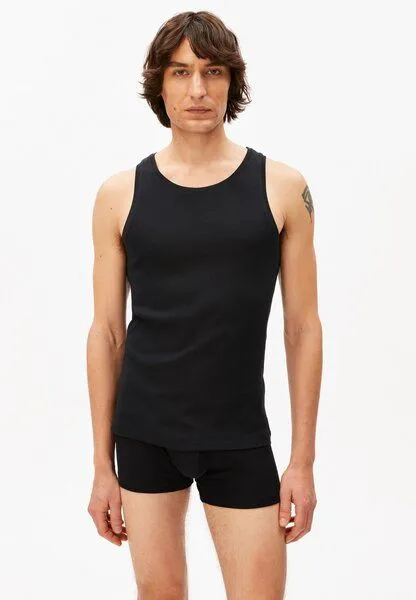 ARMEDANGELS ARMEDANGELS JAANNO RIB Herren Ripp-Top aus Bio-Baumwoll Mix, Black, – Produktbild 1 von 4