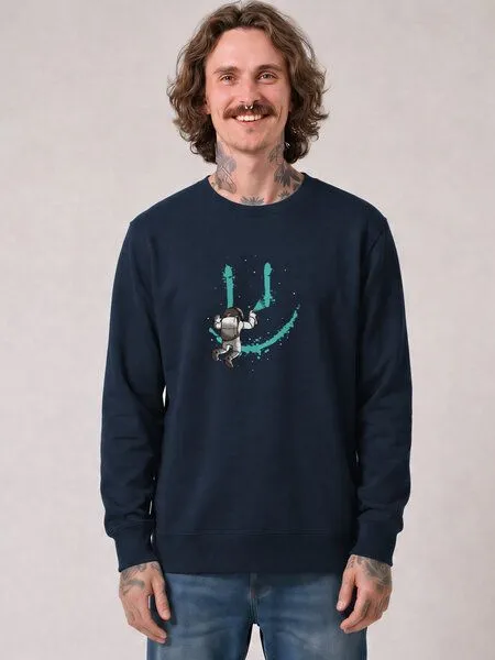 watapparel watapparel Sweatshirt Unisex Graffiti Astronaut, French navy, – Produktbild 2 von 2