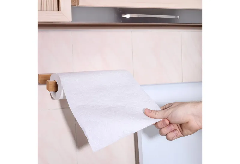 RELAXDAYS RELAXDAYS Küchenrollenhalter Wand, (1-St), Braun, – Produktbild 3 von 5