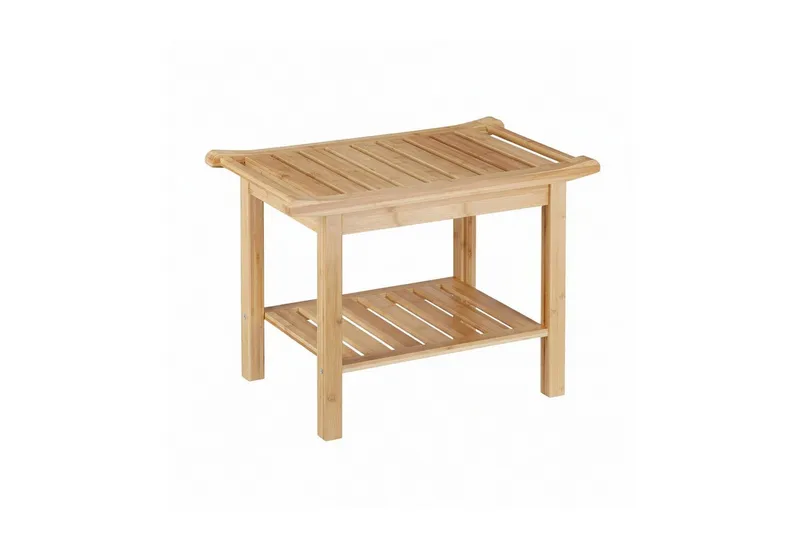 RELAXDAYS RELAXDAYS Sitzbank Badezimmer Bank Bambus (6-St), Braun, – Produktbild 4 von 4