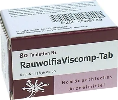 Schuck GmbH Arzneimittelfabrik RAUWOLFIAVISCOMP TAB 80 St Tabletten – Produktbild 1 von 1